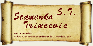 Stamenko Trimčević vizit kartica